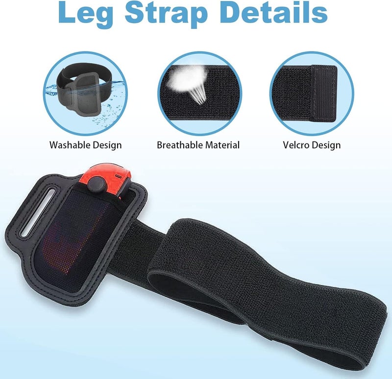 JoyHood Leg Strap for Switch/Switch OLED Joy-Con Controller, Game Accessories Compatible with Switch Sports Play Soccer/Ring Fit Adventure, Adjustable Elastic Switch Leg Straps - Image 4